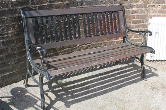 Cast iron & wood garden bench(-)